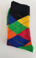 Load image into Gallery viewer, Bright Argyle Socks
