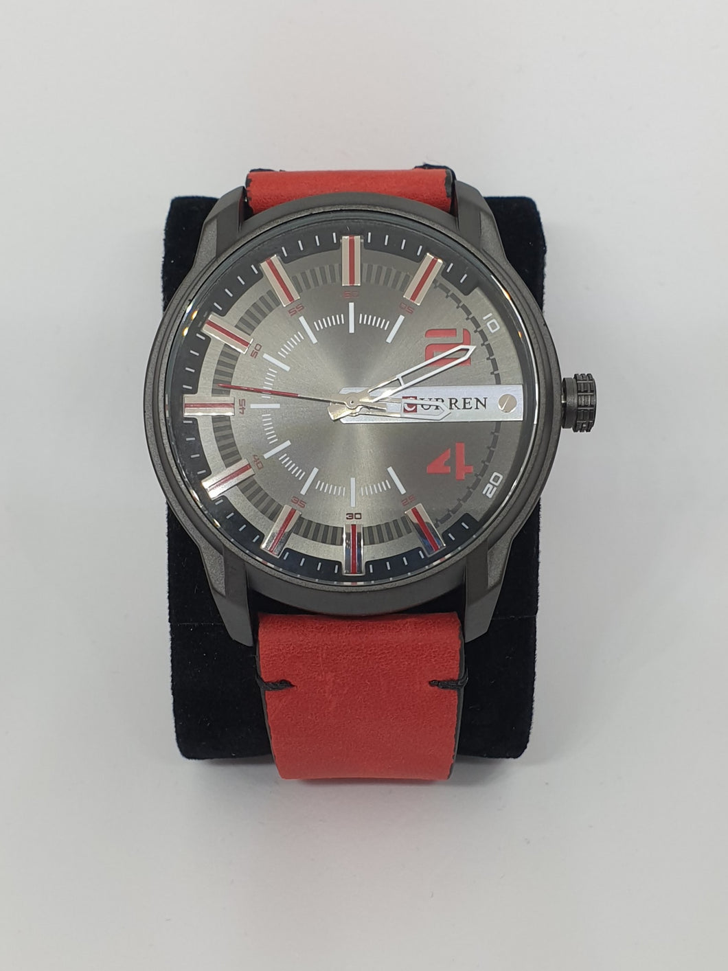 CURREN RED RACING SPORTS WATCH