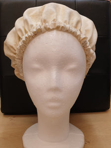 Cream 3 in 1 Headwrap with Mask Set