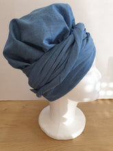 Afbeelding in Gallery-weergave laden, Denim Down Headwrap Set