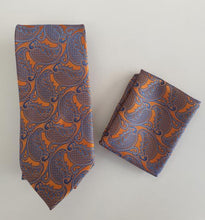 Afbeelding in Gallery-weergave laden, Blue and Orange Paisley