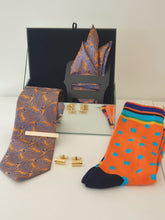 Afbeelding in Gallery-weergave laden, Blue and Orange Paisley