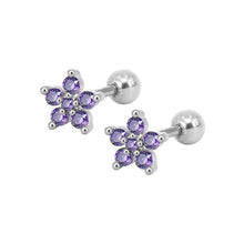 Afbeelding in Gallery-weergave laden, Crystal Flower Cartilage Earring