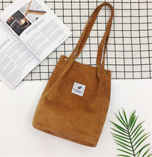 Cargar imagen en el visor de la galería, Women Corduroy Canvas Tote