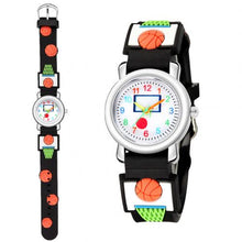 Load image into Gallery viewer, Children's Multi-color Basketball Wristwatch
