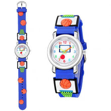 Load image into Gallery viewer, Children's Multi-color Basketball Wristwatch