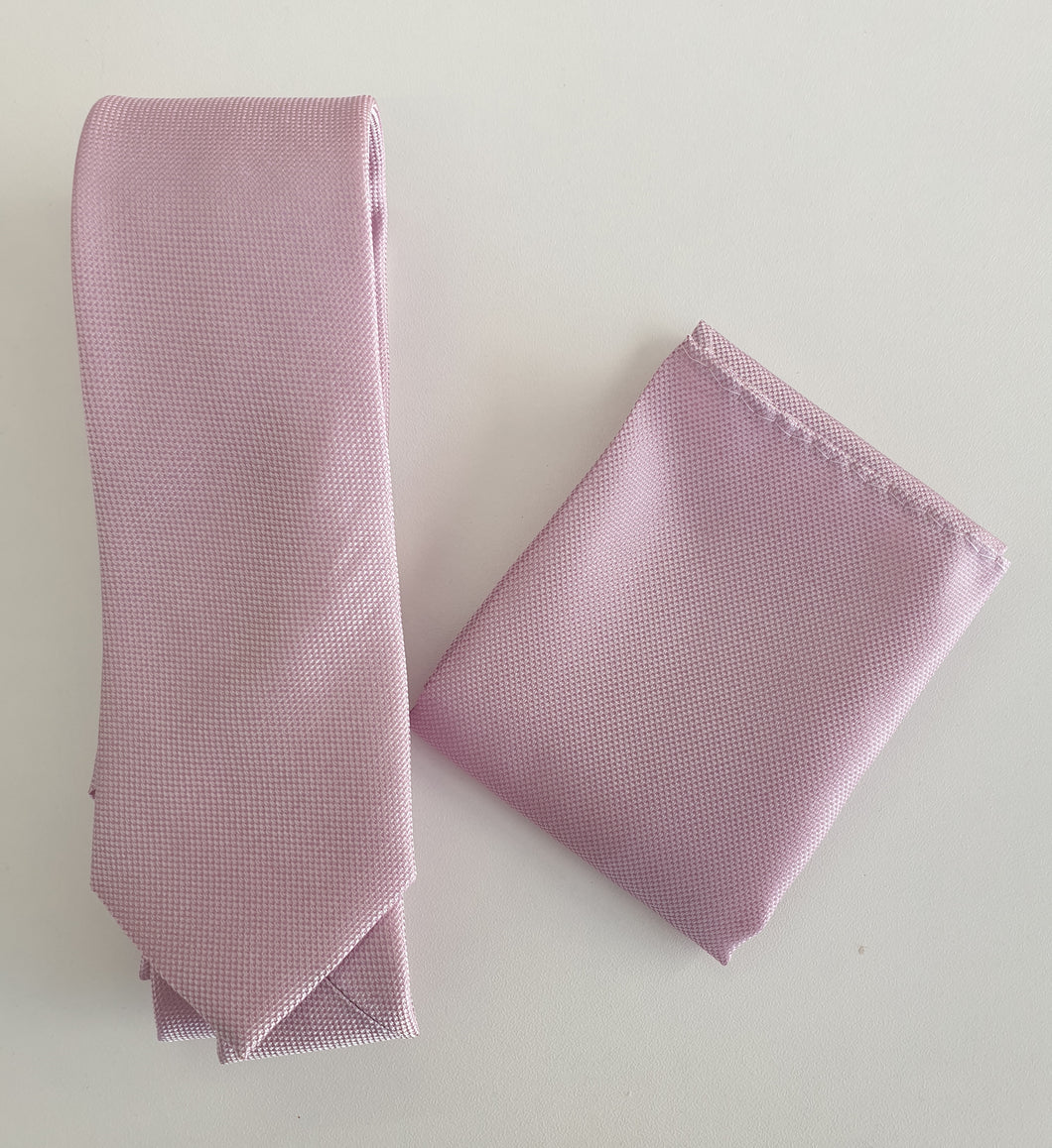 Solid Pink Tie Set