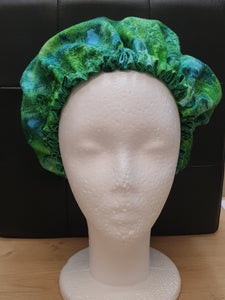 Green 3 in 1 Headwrap with Mask Set