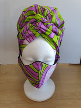 Load image into Gallery viewer, Purple Waves Headwrap Set
