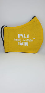 Integrity Does Matter Face Mask Yellow